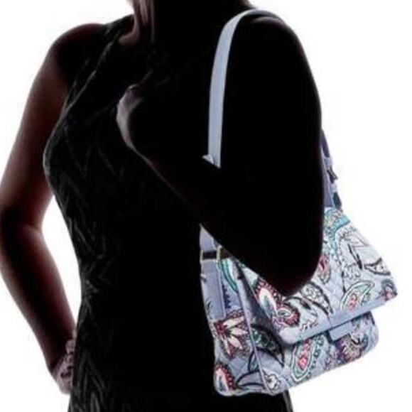 Vera Bradley NWT Makani Paisley Lilac Purple Quilted Iconic Shoulder Bag Purse - Picture 13 of 13